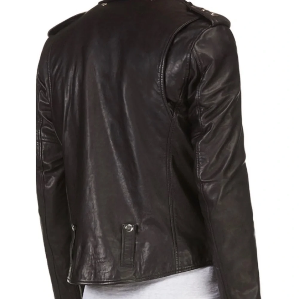 BLK DNM Leather biker Jacket No.65. Size Medium. BNWT - Picture 12 of 15